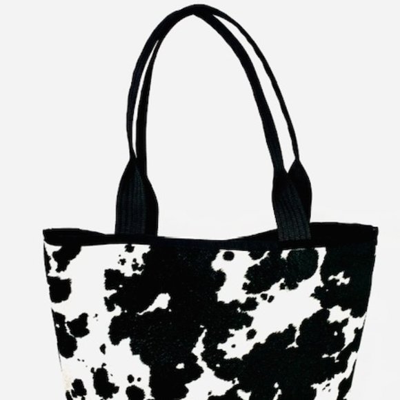 Spicer Bags, Signature Tote Bag in Moo! 19"W x 13"H x 6"D. Strap Drop: 10" - Picture 1 of 5